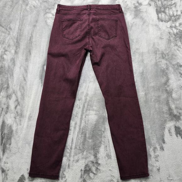 Buffalo David Bitton Jeans Womens 10/30 Purple Burgundy Mid Rise Skinny Stretch - Picture 3 of 13